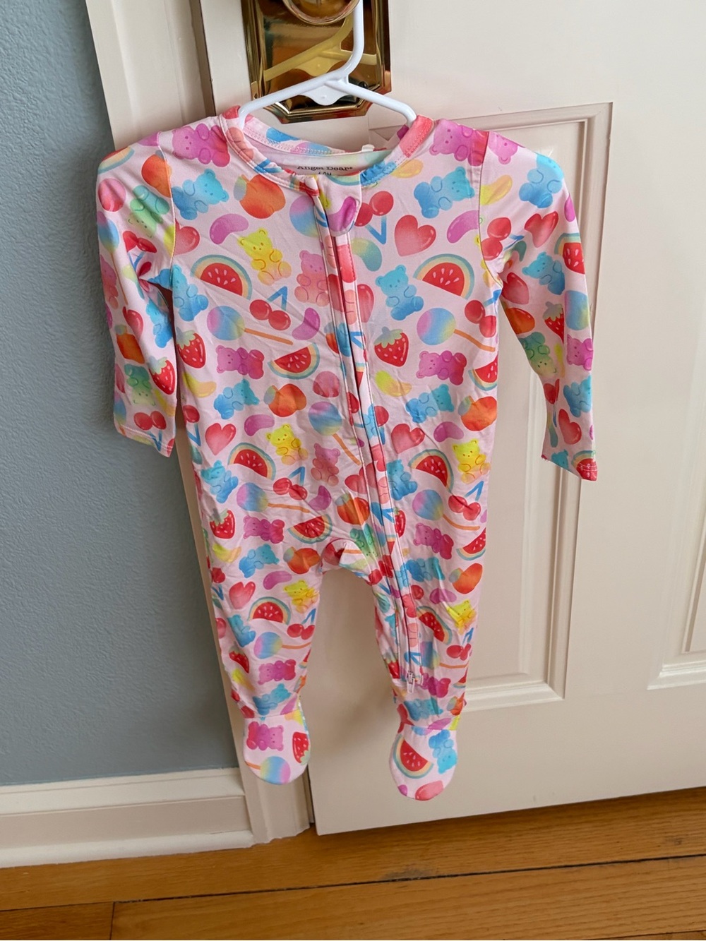 NWT Angel Dear Bamboo Lollipop & Gummy Bear Candy Footie Pajama 6-9M